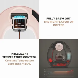 CAFILAS Mini Q 2-in-1 Koffie Thee Zetapparaat Filter Roze — miniatuur 4