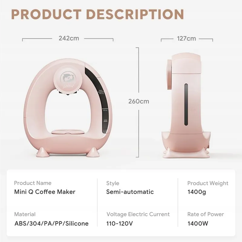 CAFILAS Mini Q 2-in-1 Koffie Thee Zetapparaat Filter Roze — foto 6