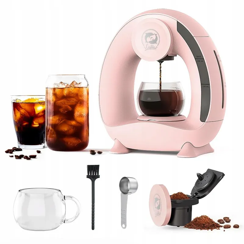 CAFILAS Mini Q 2-in-1 Koffie Thee Zetapparaat Filter Roze — foto 1