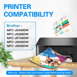 LC422 Inktcartridges Voor Brother MFC-J5340DW J5345DW J5740DW 8-Pack — miniatuur 2