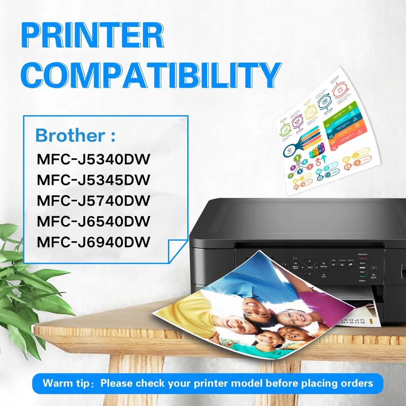LC422 Inktcartridges Voor Brother MFC-J5340DW J5345DW J5740DW 8-Pack — foto 2