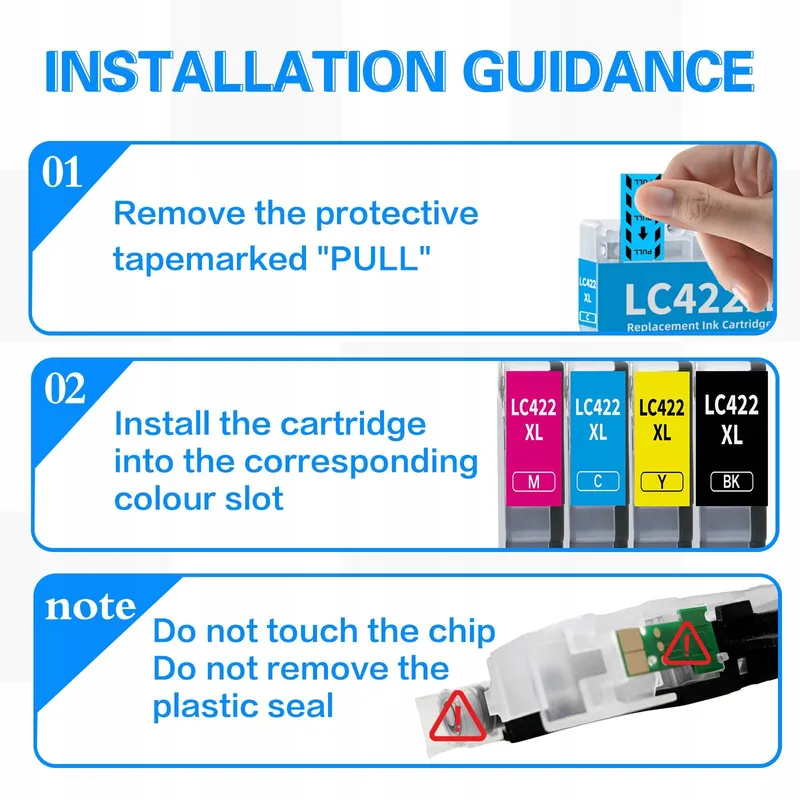 LC422 Inktcartridges Voor Brother MFC-J5340DW J5345DW J5740DW 8-Pack — foto 4