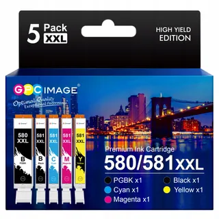 GPC IMAGE Inktcartridges Canon 580 581 XXL 5-Pack TS TR