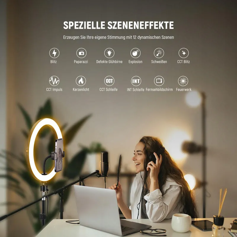 NEEWER 30cm 24W LED Ringlicht Telefoon Bicolor USB-C — foto 4