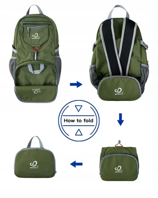 WATERFLY Lichte Opvouwbare Rugzak 20L Voor Mannen Vrouwen — miniatuur 6