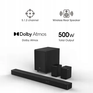 HISENSE AX5125H Soundbar 5.1.2 Dolby Atmos Subwoofer Bluetooth — miniatuur 4