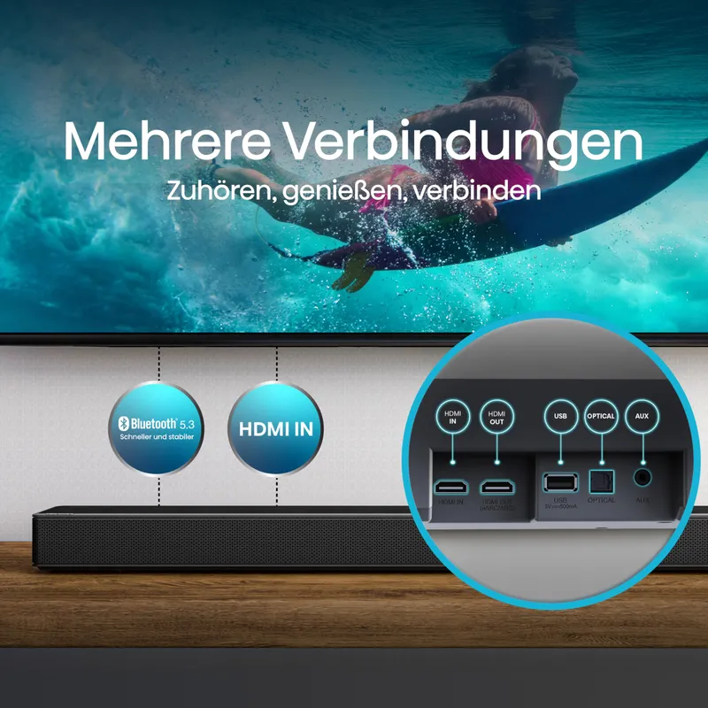 HISENSE AX5125H Soundbar 5.1.2 Dolby Atmos Subwoofer Bluetooth — foto 6