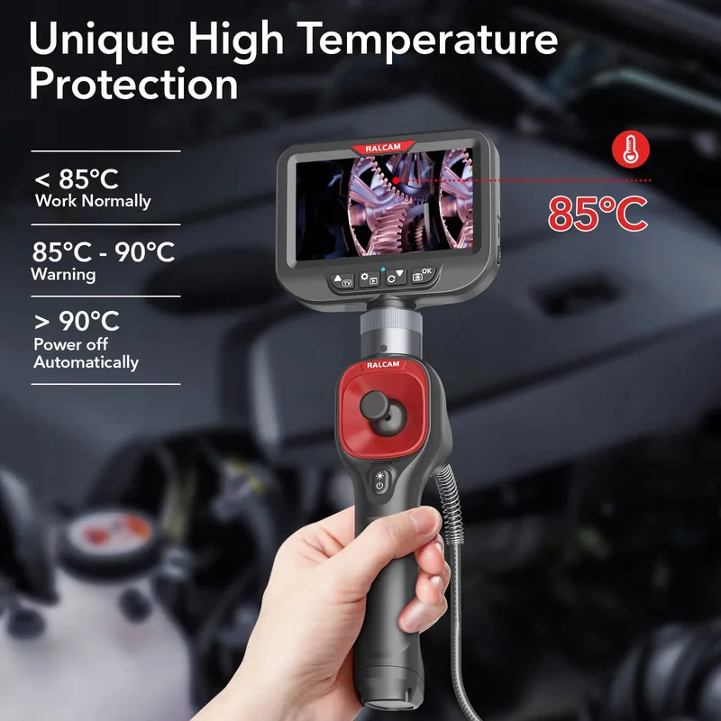 RALCAM Endoscoopcamera 6,2mm 360° 4,3" HD 720P IP67 Waterdicht — foto 4