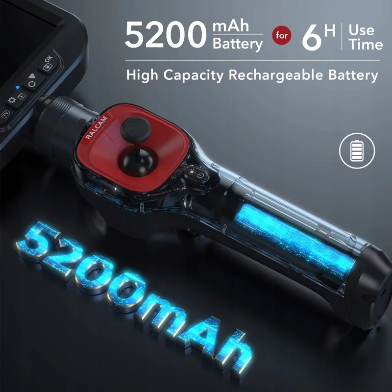 RALCAM Endoscoopcamera 6,2mm 360° 4,3" HD 720P IP67 Waterdicht — foto 6