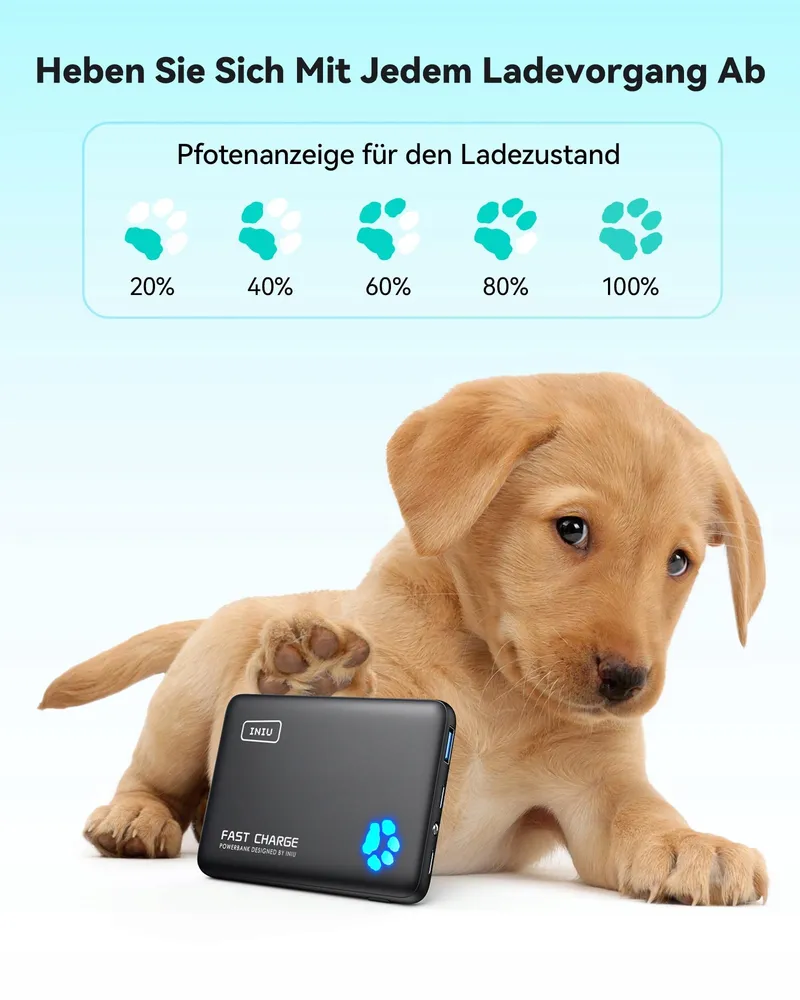 INIU Powerbank 10000mAh USB C PD3.0 iPhone Samsung iPad — foto 6