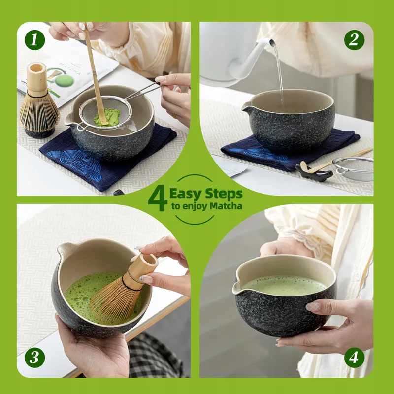 TEANAGOO Matcha Set voor Theeliefhebbers met Kom en Accessoires — foto 4