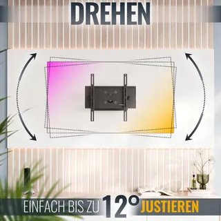 RICOO TV Muurbeugel Draaibaar 31-65 Inch 95kg VESA 400x400 — miniatuur 5