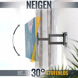 RICOO TV Muurbeugel Draaibaar 31-65 Inch 95kg VESA 400x400 — miniatuur 4