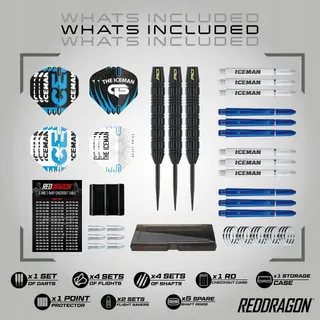 RED DRAGON Gerwyn Price Iceman Dartset 50-delig 22g Steeltip — miniatuur 2