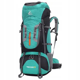 BSEASH Wandelrugzak 80L Waterdicht met Regenhoes Groen — miniatuur 1