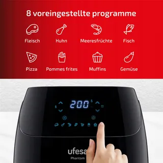UFESA AF5000 Phantom Heteluchtfriteuse 5L WiFi LED App — miniatuur 4