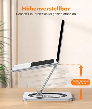 EOIWUY Laptopstandaard Verstelbaar Ergonomisch Geventileerd — miniatuur 4