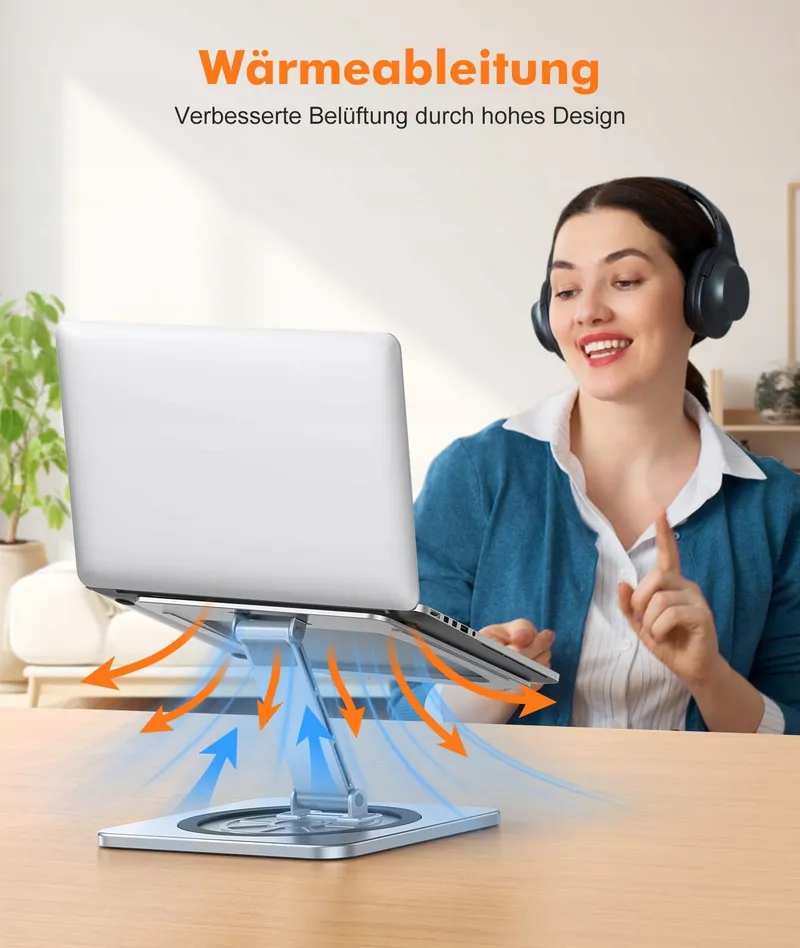 EOIWUY Laptopstandaard Verstelbaar Ergonomisch Geventileerd — foto 6