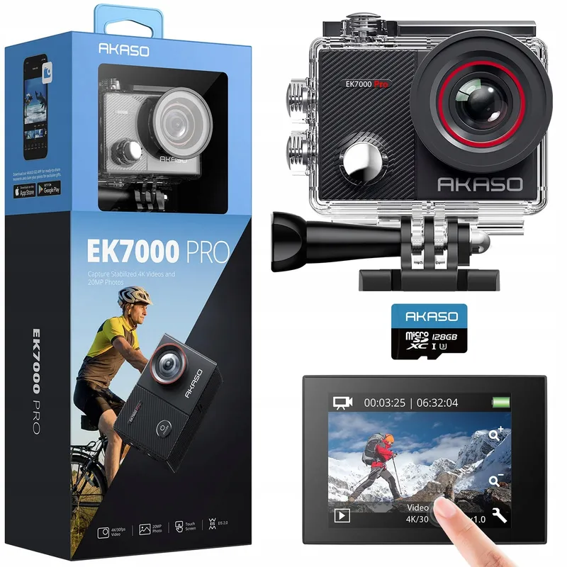 AKASO EK7000 Pro Actiecamera 4K 128GB 20MP WiFi 40M EIS — foto 1