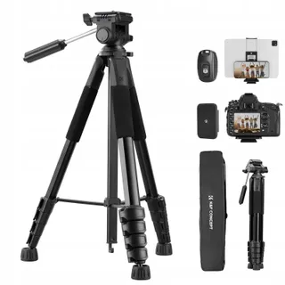K&F CONCEPT Licht Statief 190cm Camera Smartphone met Tas — miniatuur 1