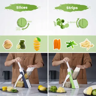 SUPMAKIN Mandoline Groentesnijder Verstelbaar Groen — miniatuur 4