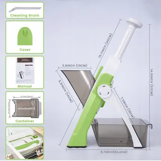 SUPMAKIN Mandoline Groentesnijder Verstelbaar Groen — miniatuur 6