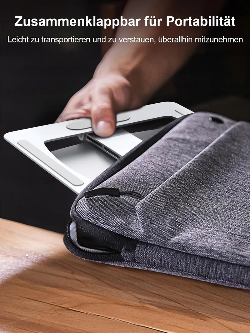 CIRYCASE Laptopstandaard Verstelbaar Aluminium Koelend Zilver — foto 6