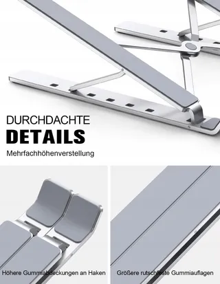 BABACOM Aluminium Laptopstandaard Verstelbaar Compatibel MacBook — miniatuur 5