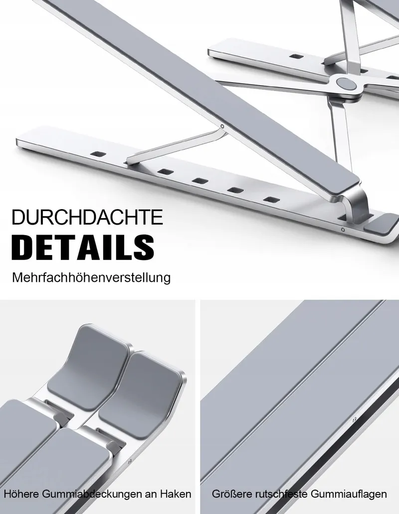 BABACOM Aluminium Laptopstandaard Verstelbaar Compatibel MacBook — foto 5