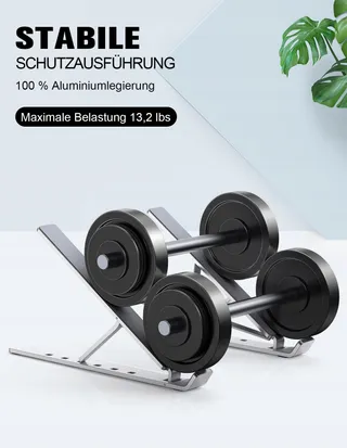 BABACOM Aluminium Laptopstandaard Verstelbaar Compatibel MacBook — miniatuur 6