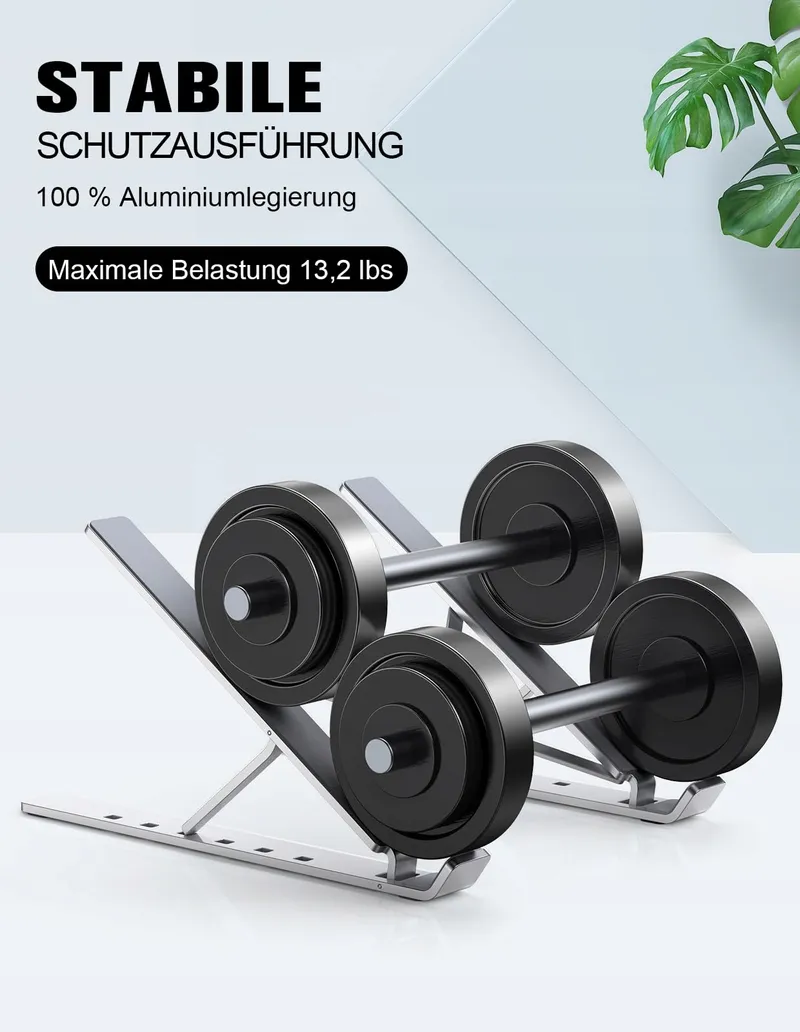 BABACOM Aluminium Laptopstandaard Verstelbaar Compatibel MacBook — foto 6