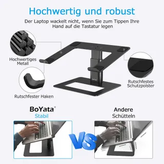 BOYATA Verstelbare Aluminium Laptopstandaard — miniatuur 3