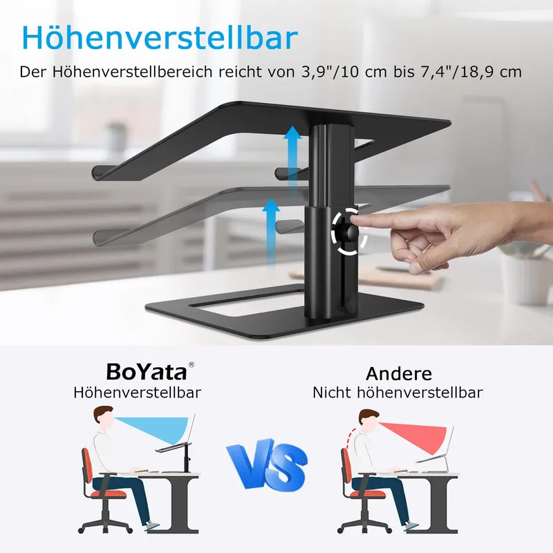 BOYATA Verstelbare Aluminium Laptopstandaard — foto 2