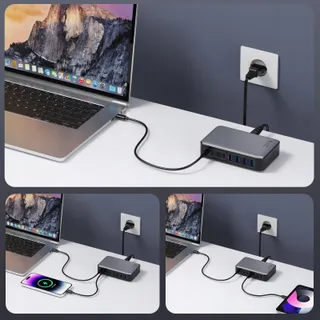 FEOB 200W USB-C Oplader GaN III 8-Poorts Snellader — miniatuur 6