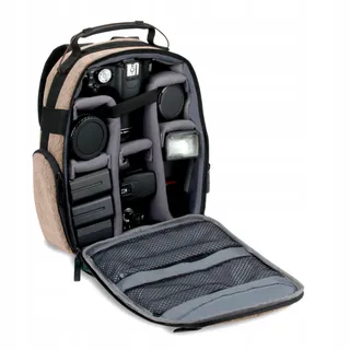 USA GEAR Camerarugzak DSLR Verstelbare Scheidingswanden Bruin — miniatuur 1