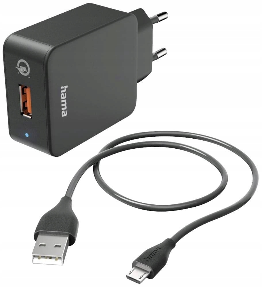 HAMA Snellader 19,5W Met Micro USB Kabel Qualcomm Quick Charge 3.0