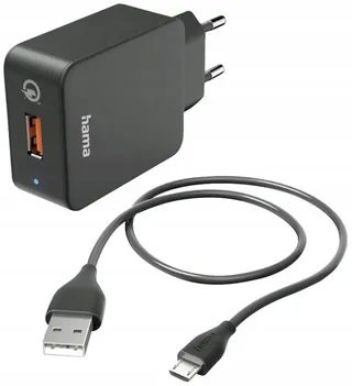 HAMA Snellader 19,5W Met Micro USB Kabel Qualcomm Quick Charge 3.0 — miniatuur 1