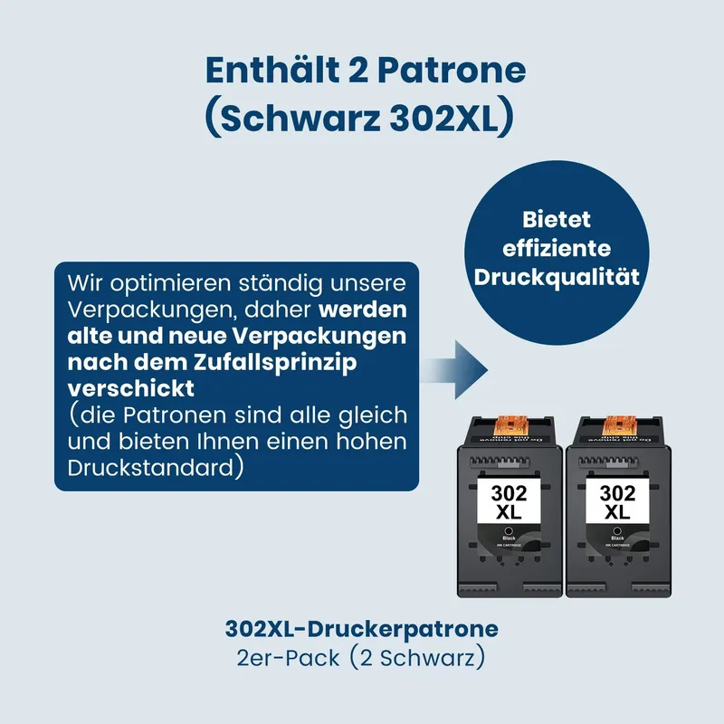 Inktcartridges 302XL Zwart HP Envy Officejet Deskjet — foto 2