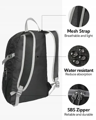 WATERFLY Ultralichte Opvouwbare Rugzak 20L Wandelen Uniseks — miniatuur 5