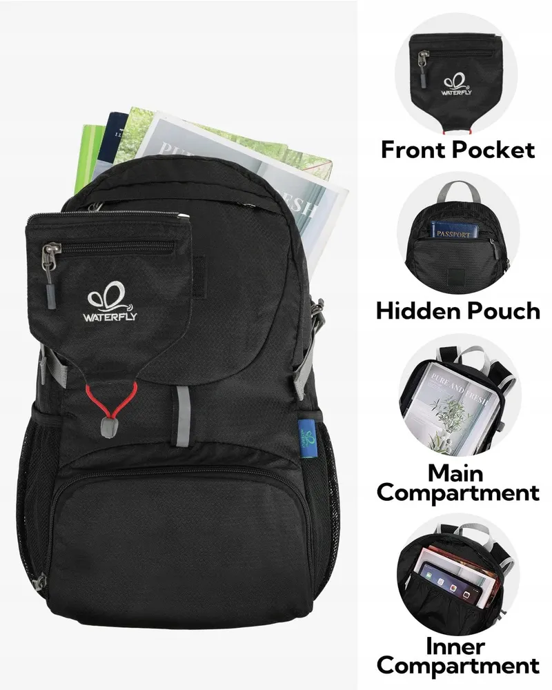 WATERFLY Ultralichte Opvouwbare Rugzak 20L Wandelen Uniseks — foto 4