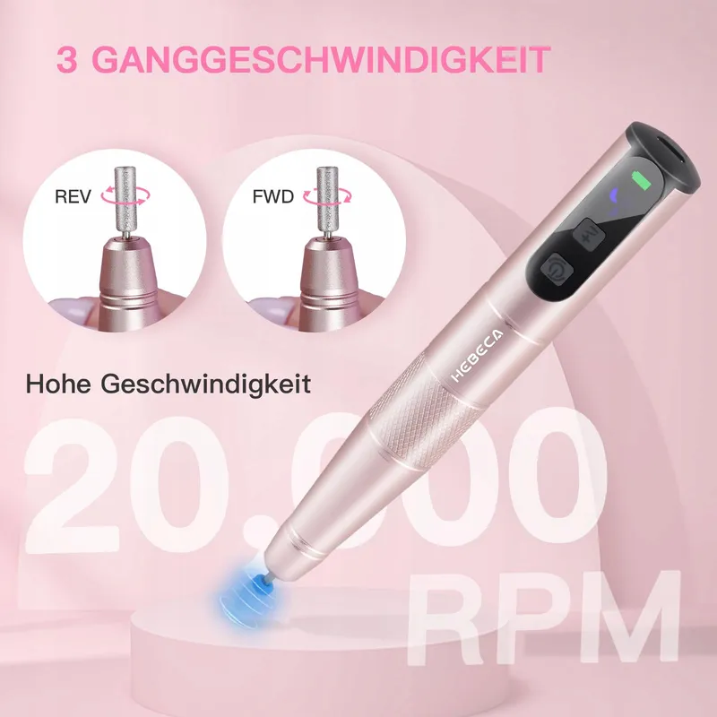 HEBECA Manicure Pedicure Set Draadloos 12-in-1 Goud — foto 8