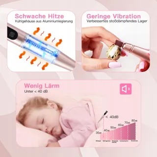 HEBECA Manicure Pedicure Set Draadloos 12-in-1 Goud — miniatuur 5