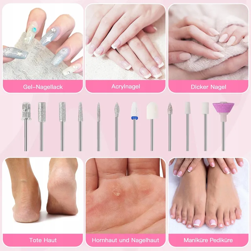 HEBECA Manicure Pedicure Set Draadloos 12-in-1 Goud — foto 7