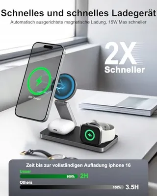 MAGSAFE Oplaadstation 3-in-1 iPhone Apple Watch AirPods Pro — miniatuur 2