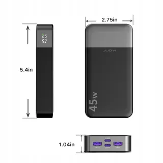 JUOVI J2621 Powerbank 20000mAh 45W Snelladen Voor Switch iPhone MacBook — miniatuur 8