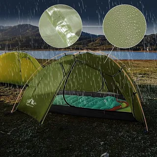 NIGHT CAT Kampeertent 2 Personen Waterdicht Licht Trekking Tuin — miniatuur 9