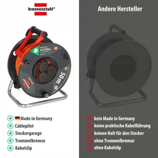 BRENNENSTUHL Garant V2 Kabelhaspel 50m Buiten IP44 — miniatuur 7