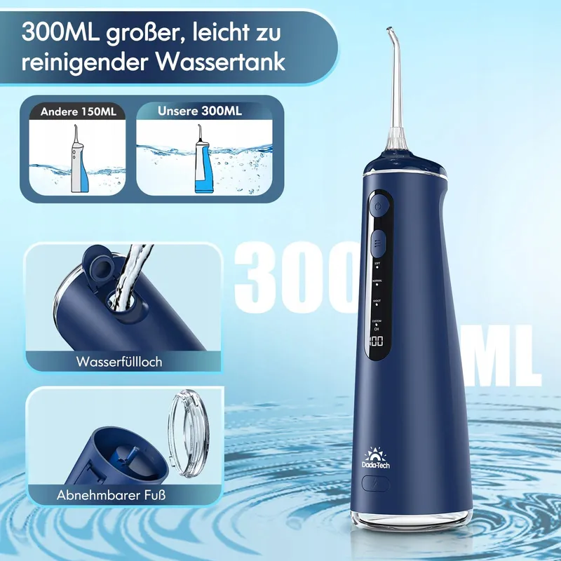 DADA-TECH Monddouche Draadloos 4 Modi 7 Sproeiers 300M Blauw — foto 4