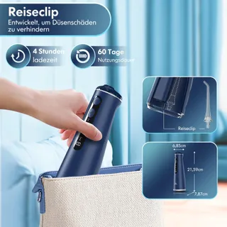 DADA-TECH Monddouche Draadloos 4 Modi 7 Sproeiers 300M Blauw — miniatuur 6