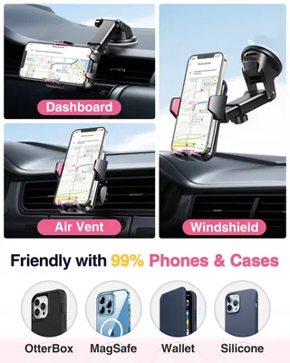VANMASS Universele Autohouder Telefoon Ventilatie Zuignap — miniatuur 4